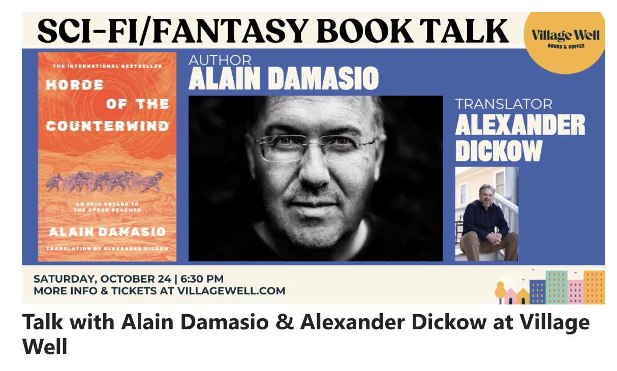 Talk with Alain Damasio & Alexander Dickow (Los Angeles)