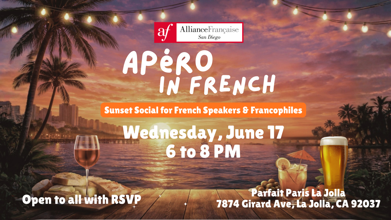 Apero in French - sunset social