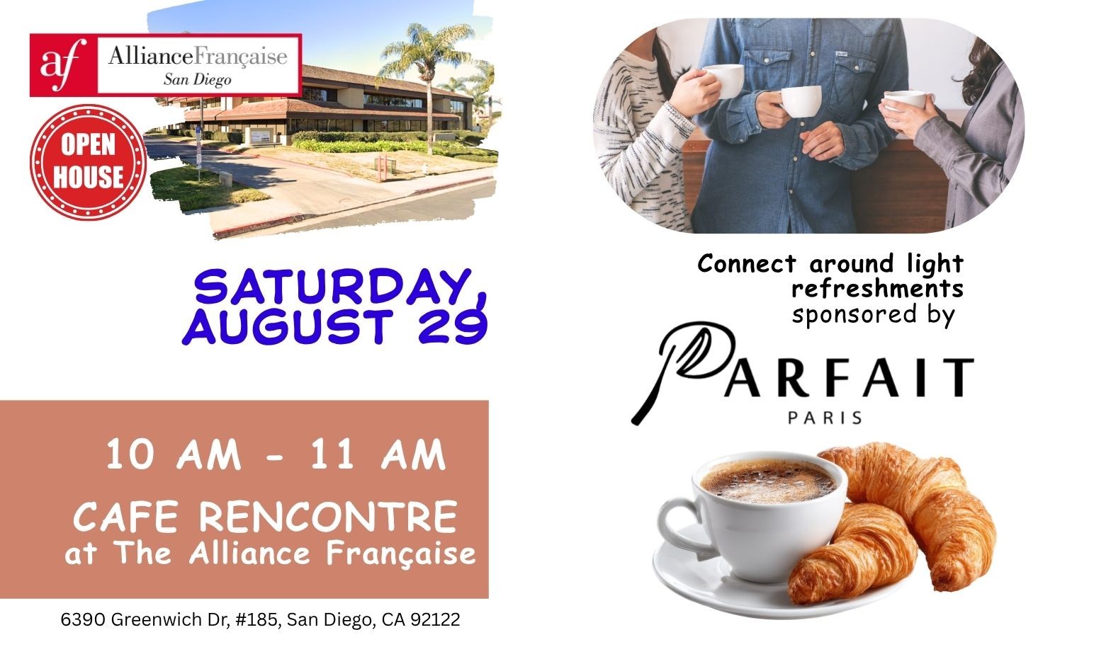 Cafe Rencontre at the Alliance Francaise - Open House