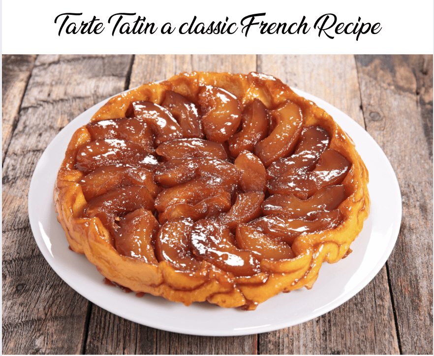 Tarte Tatin — the classic French caramelized upside-down apple tart, fresh from the oven